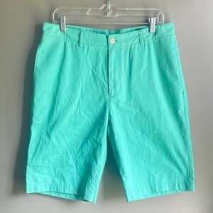 Vineyard Vines Shorts Mens 34 Aruba Blue Club Cotton Twill Flat Front Prep Chino